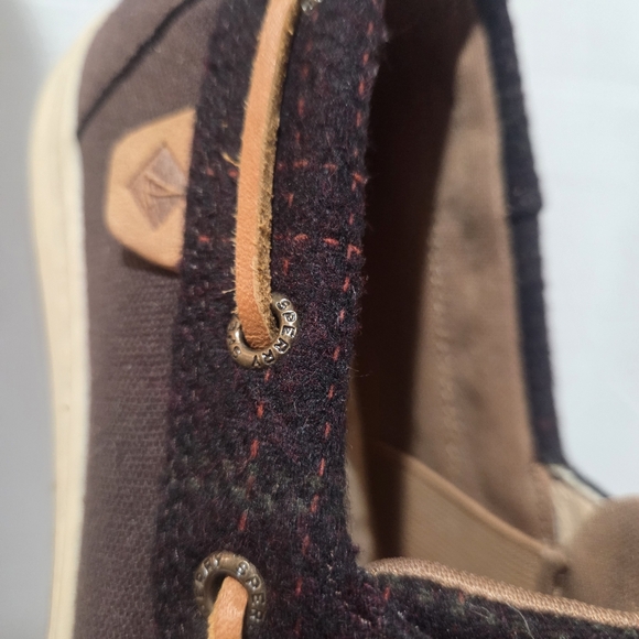 Sperry Brown Suede & Tan Leather Boat Shoes - Picture 8 of 12